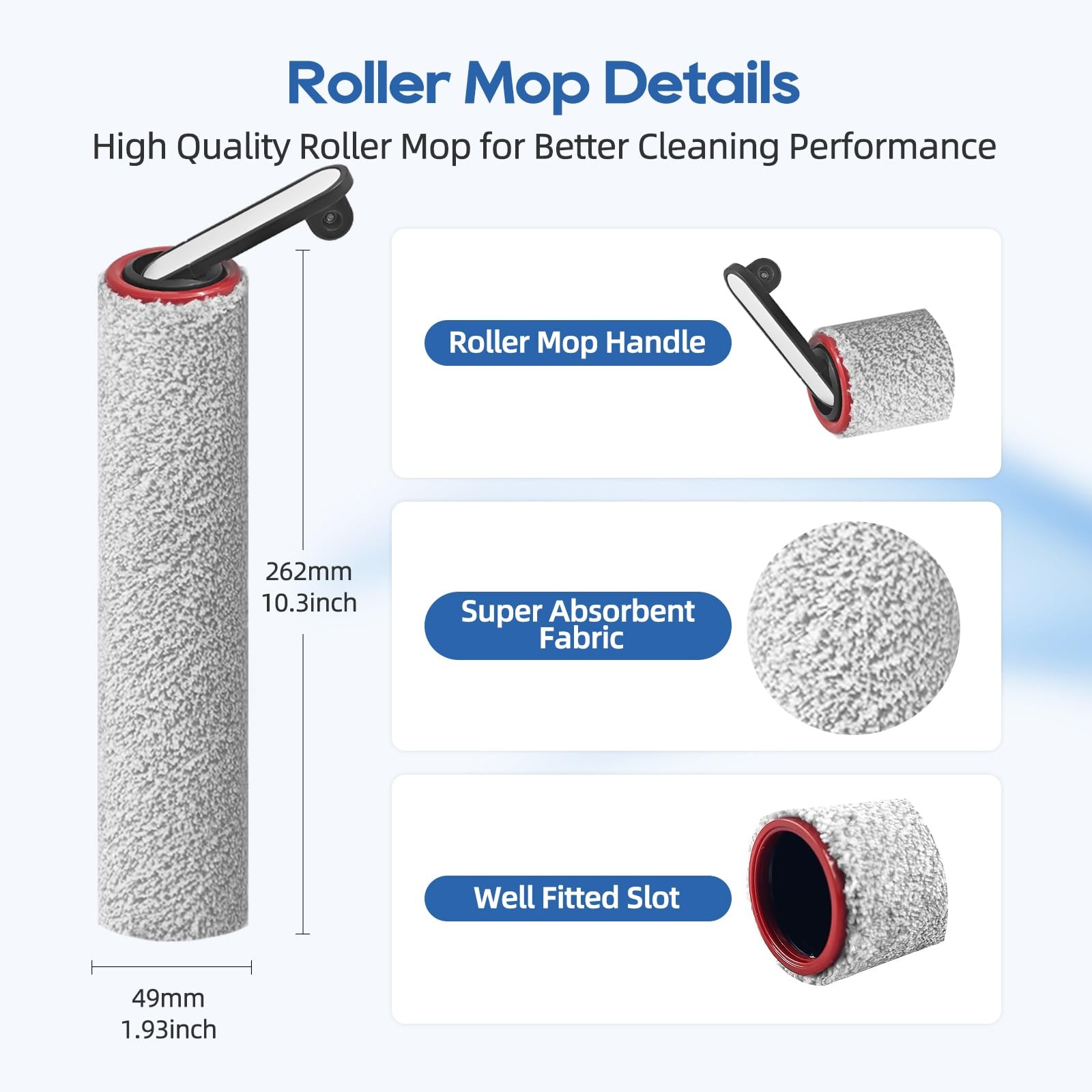 Replacement Parts Compatible with Dreame H12 Pro / H12 Dual Roller Brush