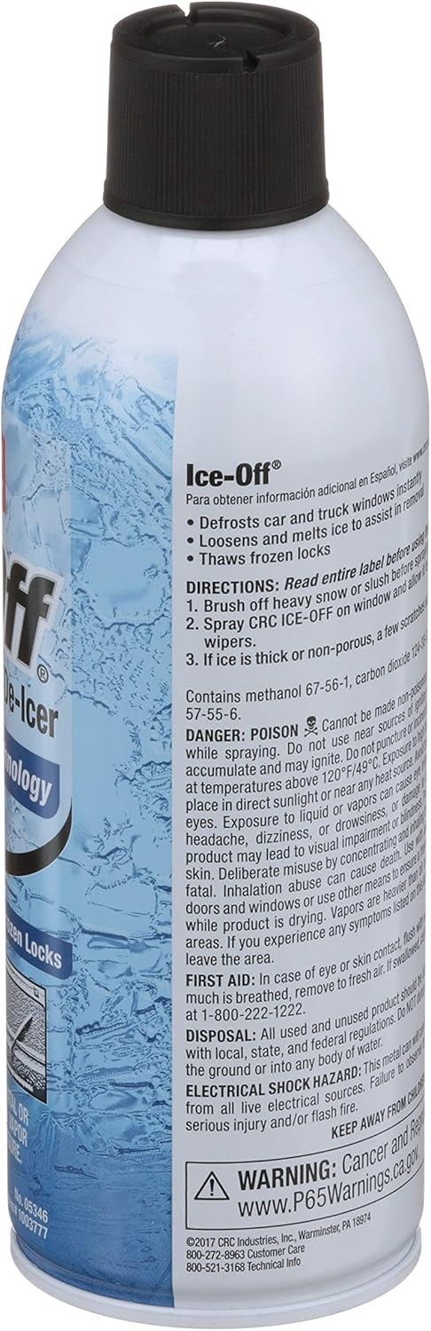 CRC Ice-Off Windshield De-Icer Spray 12 oz Fast Melt