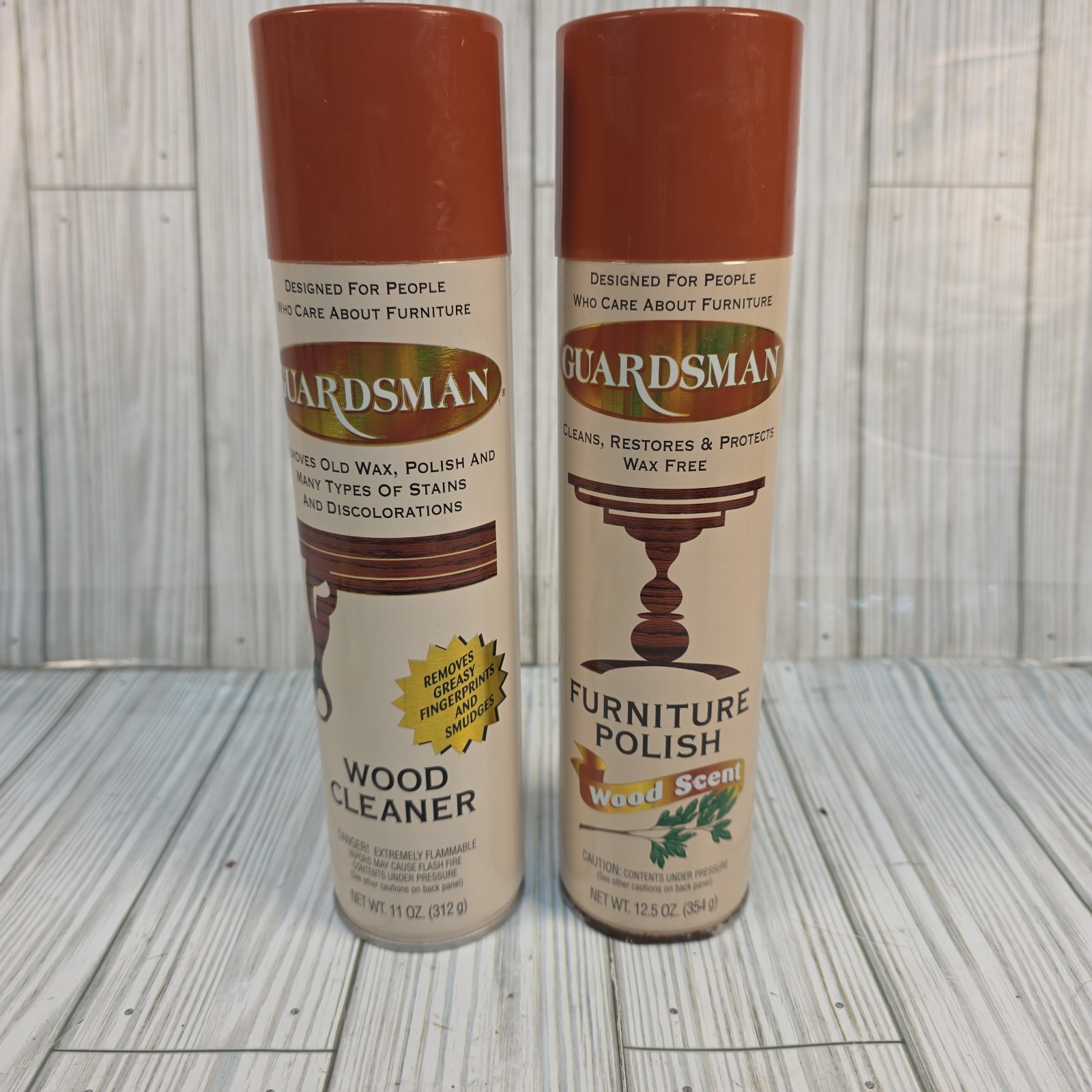 Guardsman Wood Cleaner, Furniture Polish, Dusting Clo Set Vintage