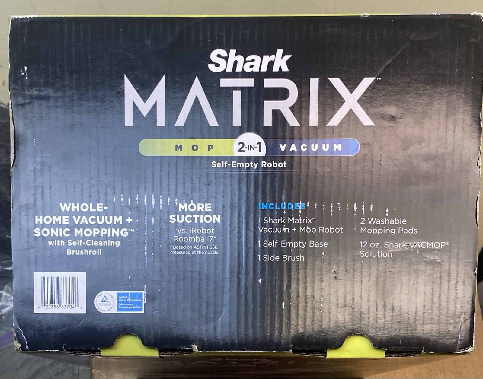 Shark MATRIX 2-in-1 Self-Empty Robot Mop & Vacuum UR2450WS Black