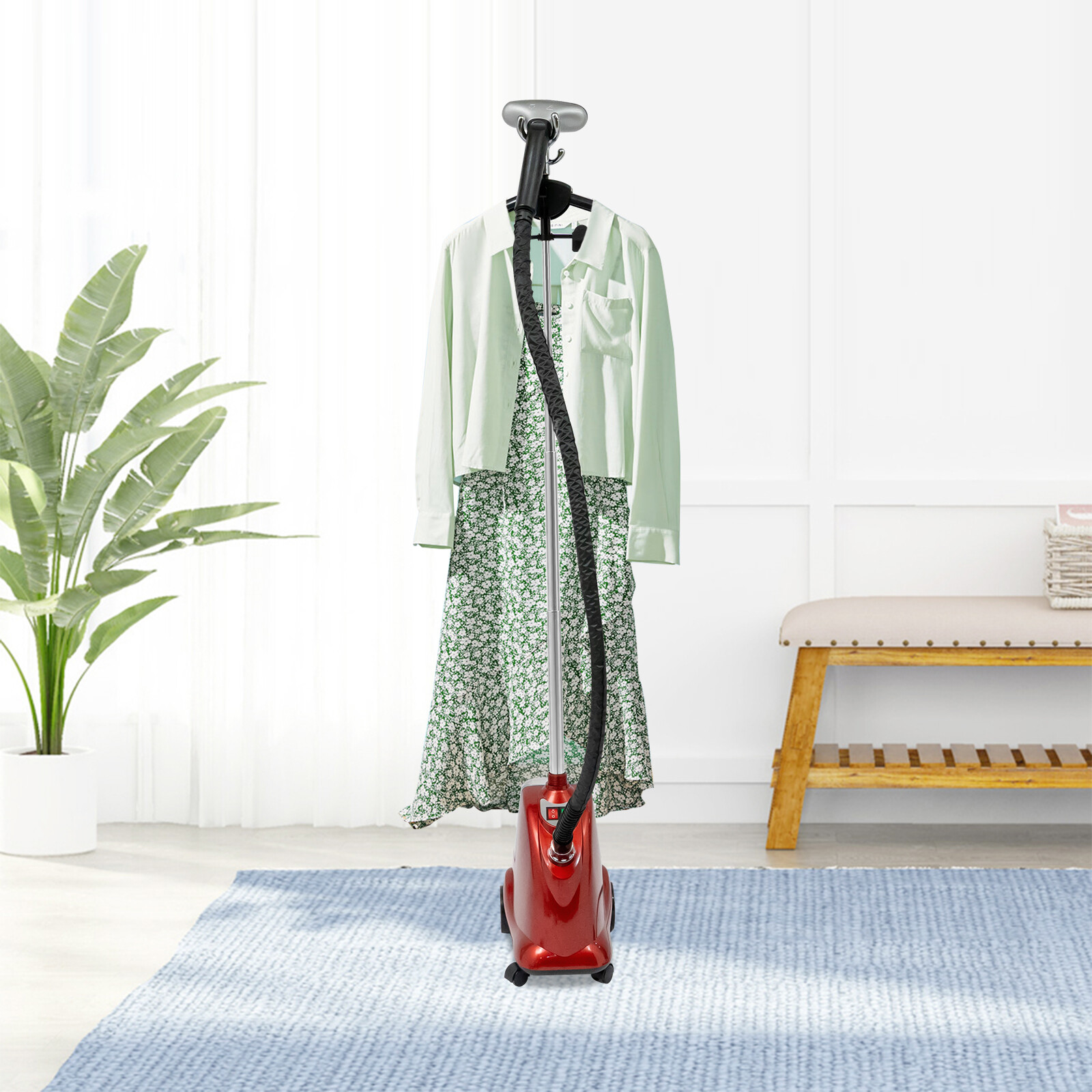 Standing Clothes Steamer, Fast Wrinkle Remover with Adjustable Height