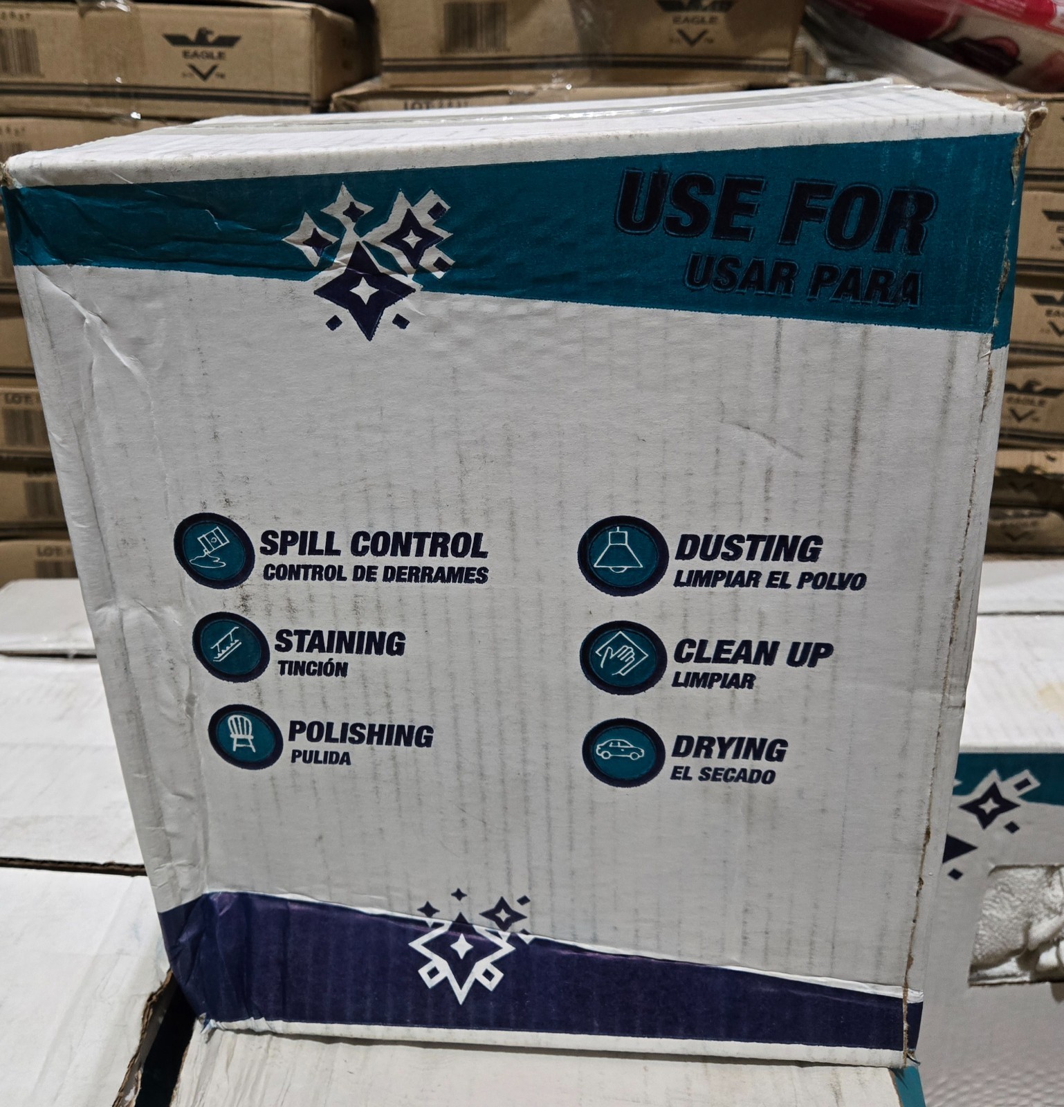 Best Rags Box of 10lb new white terry towels Appoximately 16×19 NEW (46C)