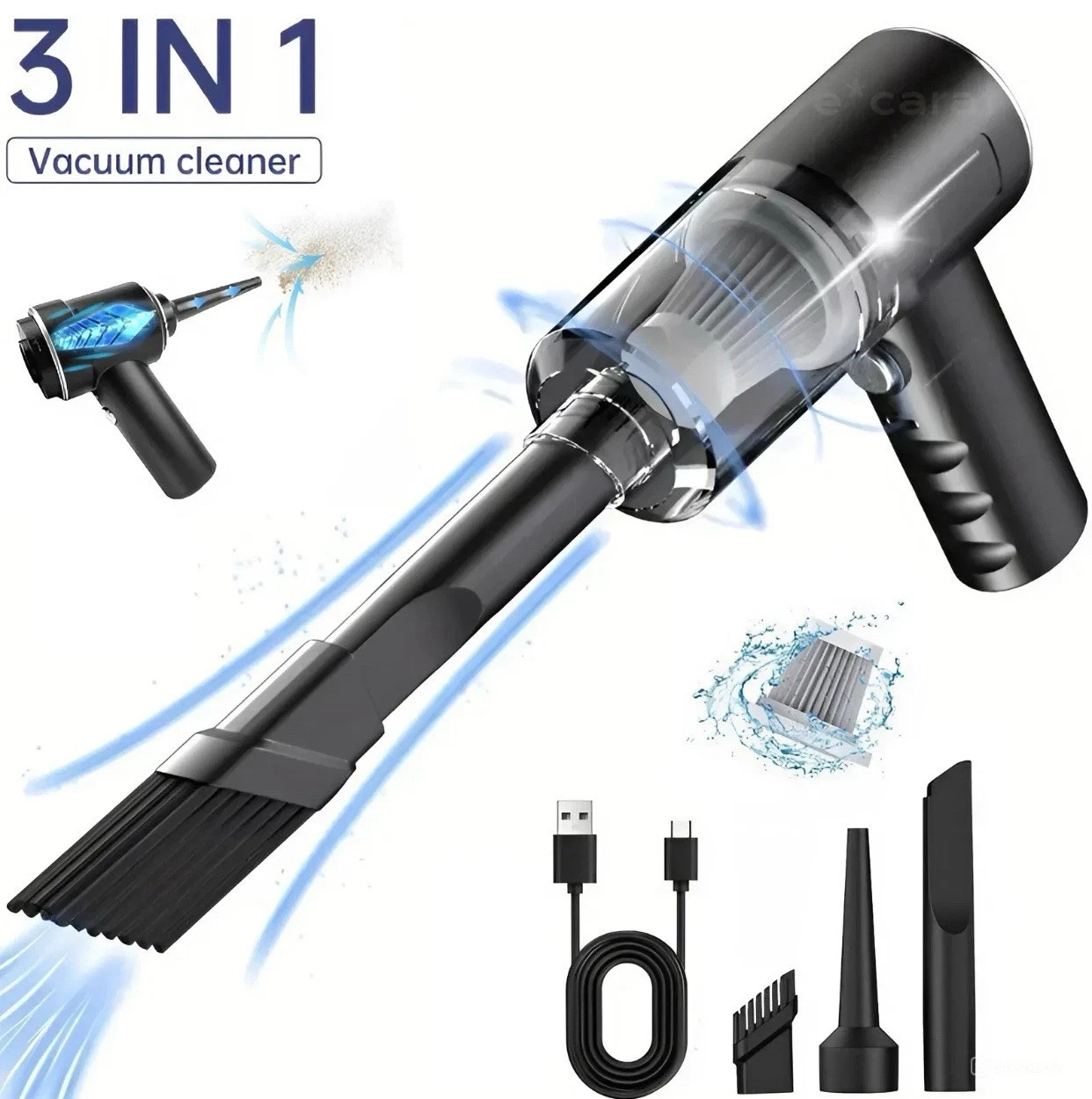 60W Cordless Handheld Vacuum Cleaner Small Mini Portable Car Auto Home Wireless