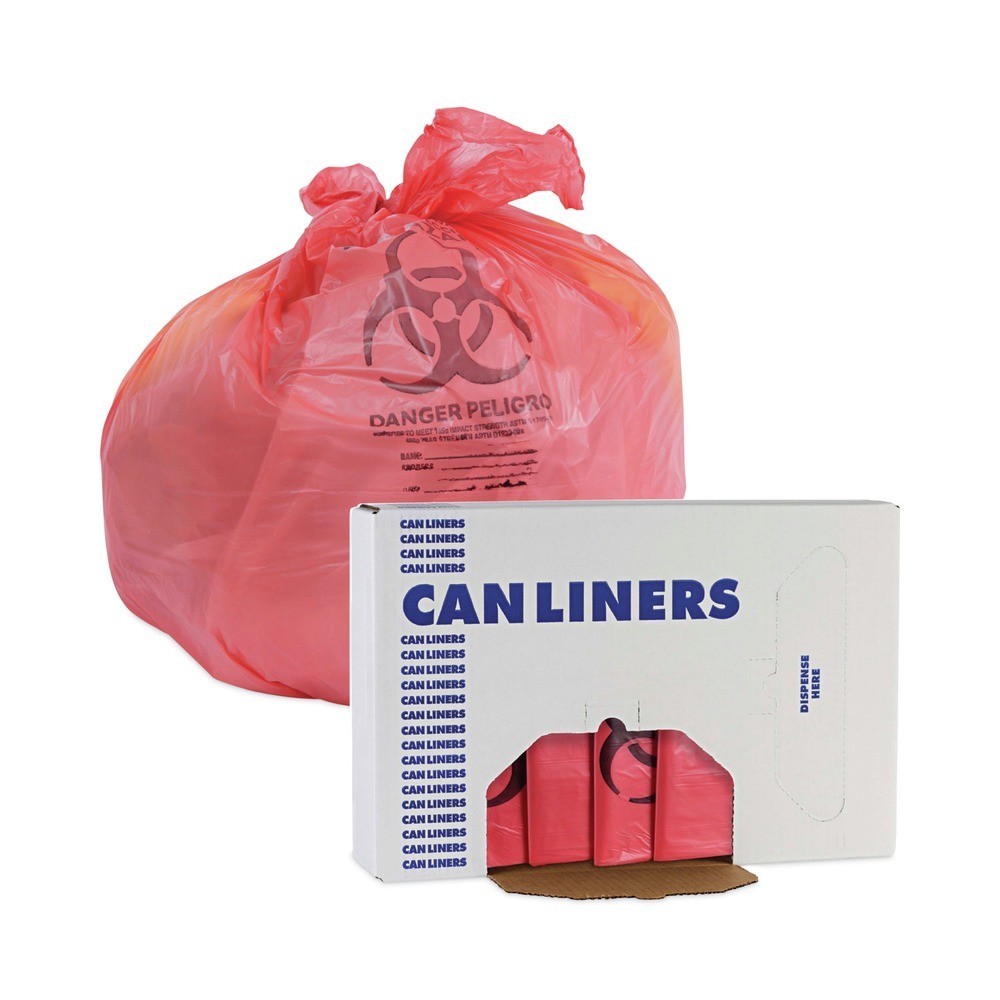 Boardwalk IW3339R Linear Low Density Trash Can Liners – Red (150/Carton) New