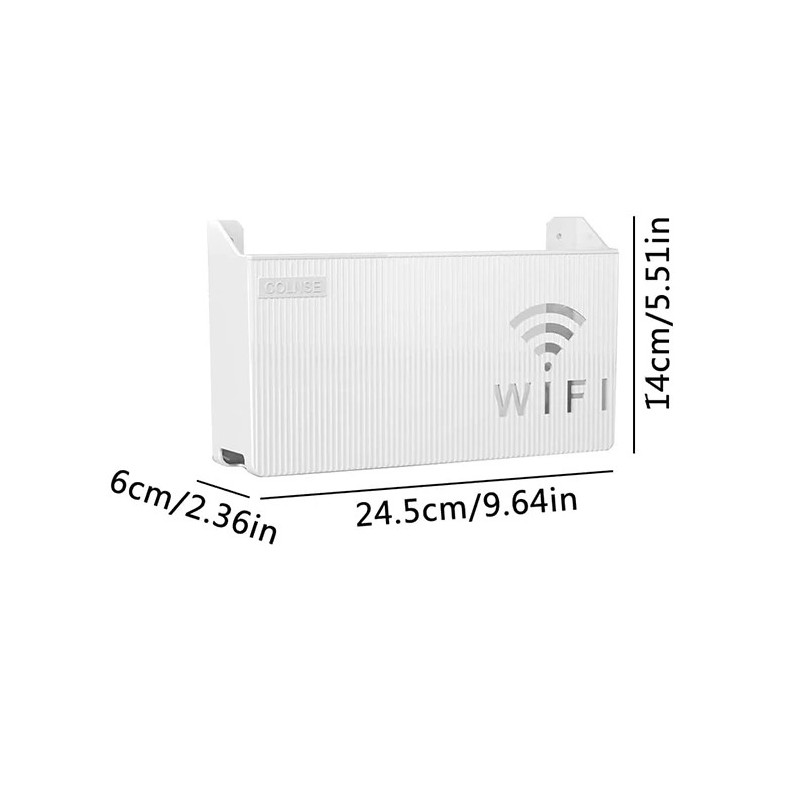 1 pc Wall-Mounted Router Storage Shelf TV Set-Top Box Organizer Rack