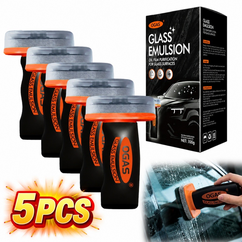 5 × Car Glass Oil Film Cleaner Removal Cream Paste Windshield Water Spot Remover