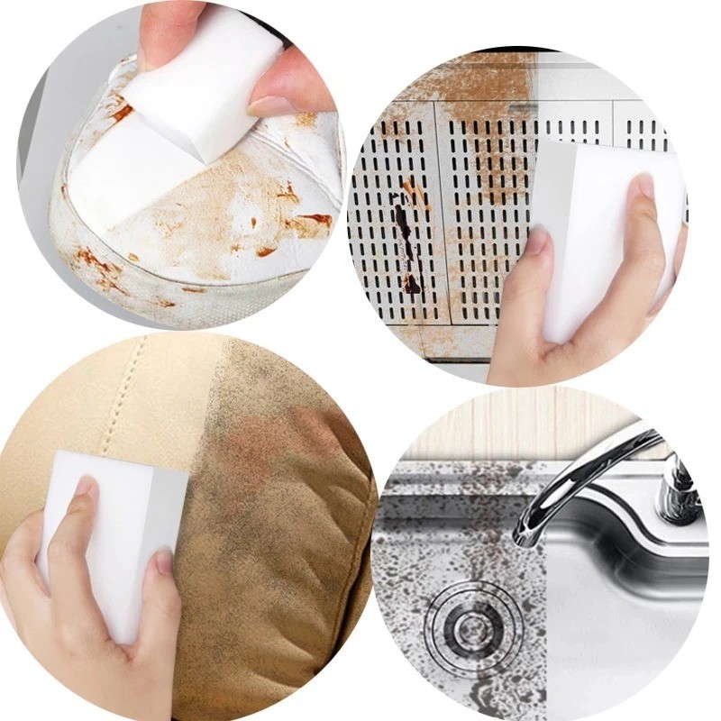 100 PCS Sponge Eraser BULK PACK Melamine Cleaning Foam 3/4″ Thick Kitchen Bath