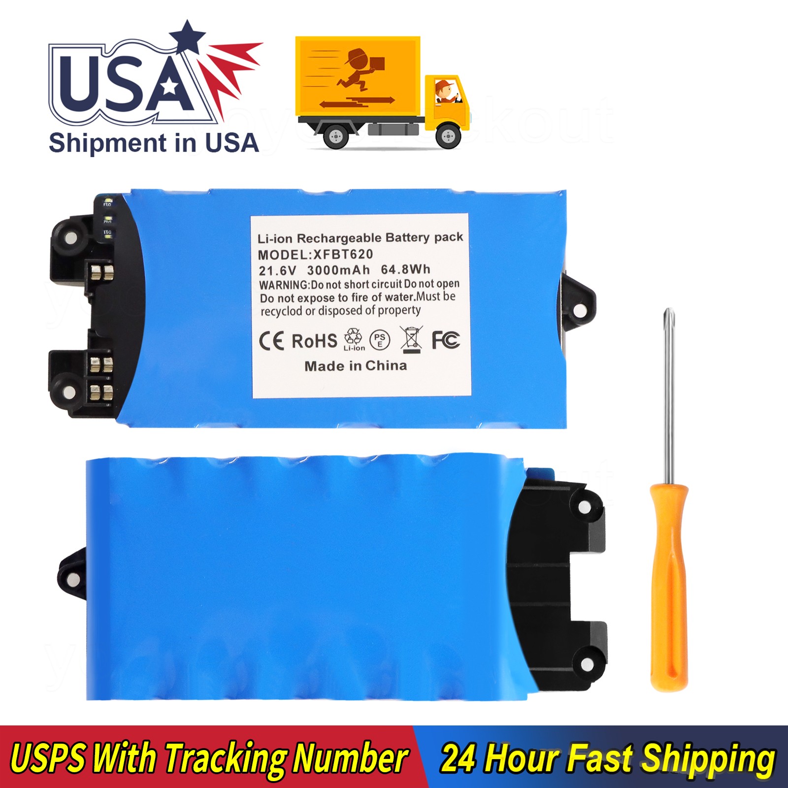 For Shark IX140 IX140H IX141 IX141H IX142 IX144AMZ New Battery XFBT620 3000mAh