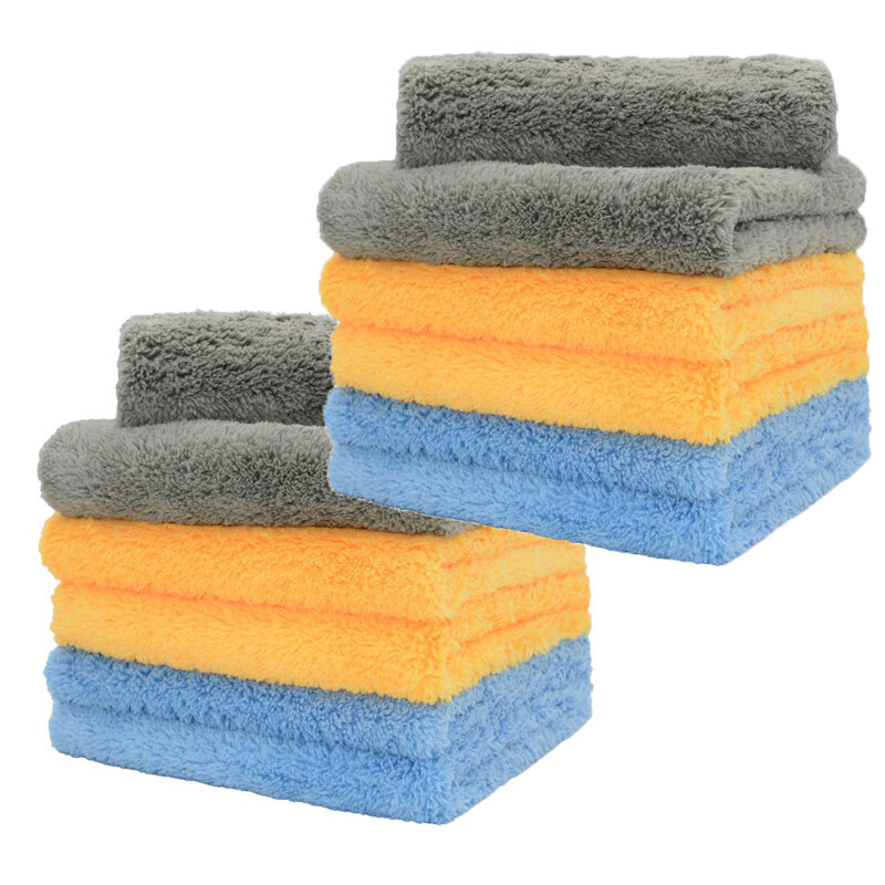 Microfiber 16×16 cleaning cloth detailing polishing thick towels rags 450 gsm