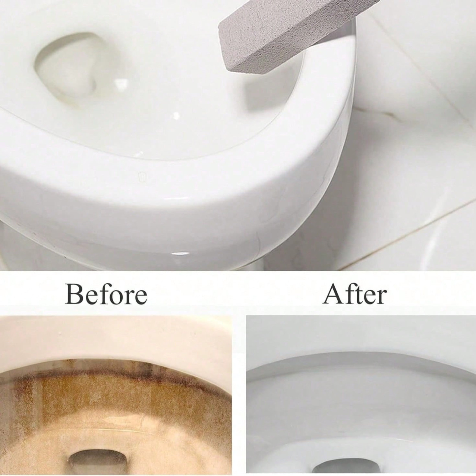 2 Pack Pumice Stone with Long Handle Toilet Bowl Ring Cleaner Limescale Remover