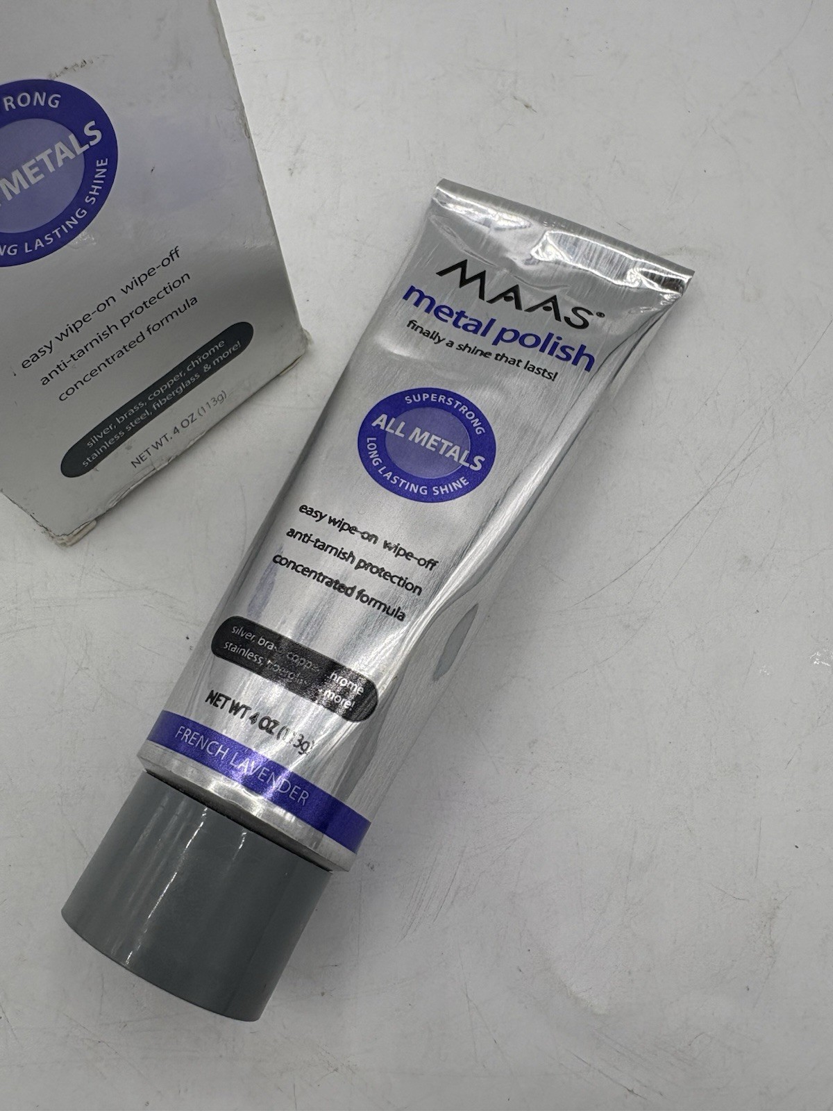 MAAS Metal Polish 4 oz French Lavender Sealed All Metals USA