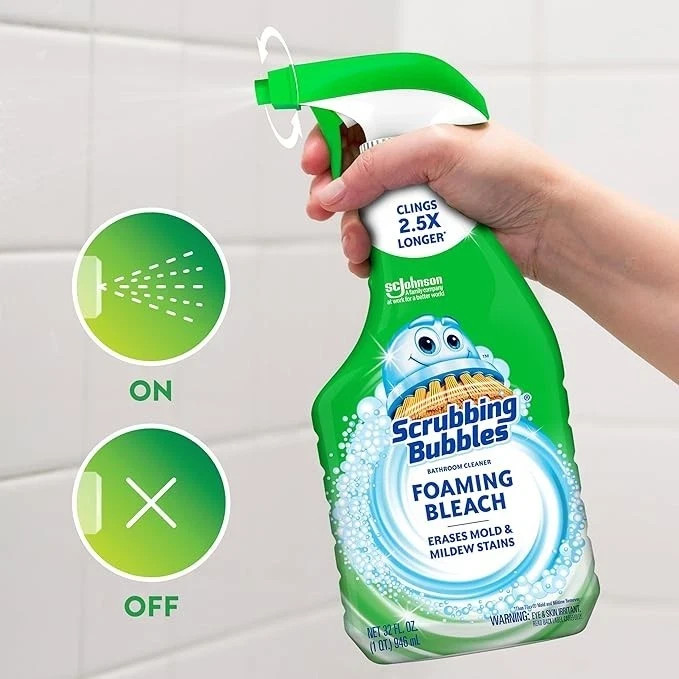 Scrubbing Bubbles Foaming Bleach Bathroom Cleaner 32oz Mold Mildew Spray
