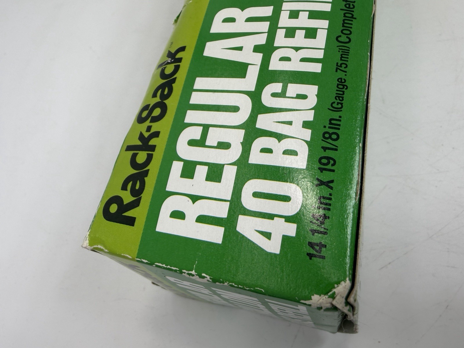 Vintage Rack Sack Refill Bags White 3 Gallon – 40 Count With Ties New Box