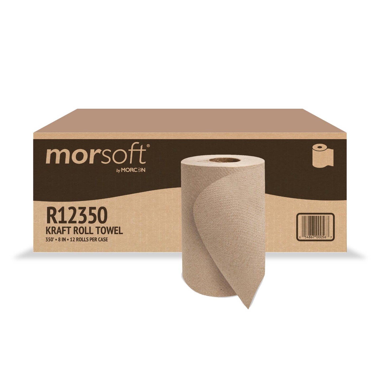Morsoft by Morcon R12350 Universal Hardwound Roll Towels, 1Ply, 8″ x 350 ft, …