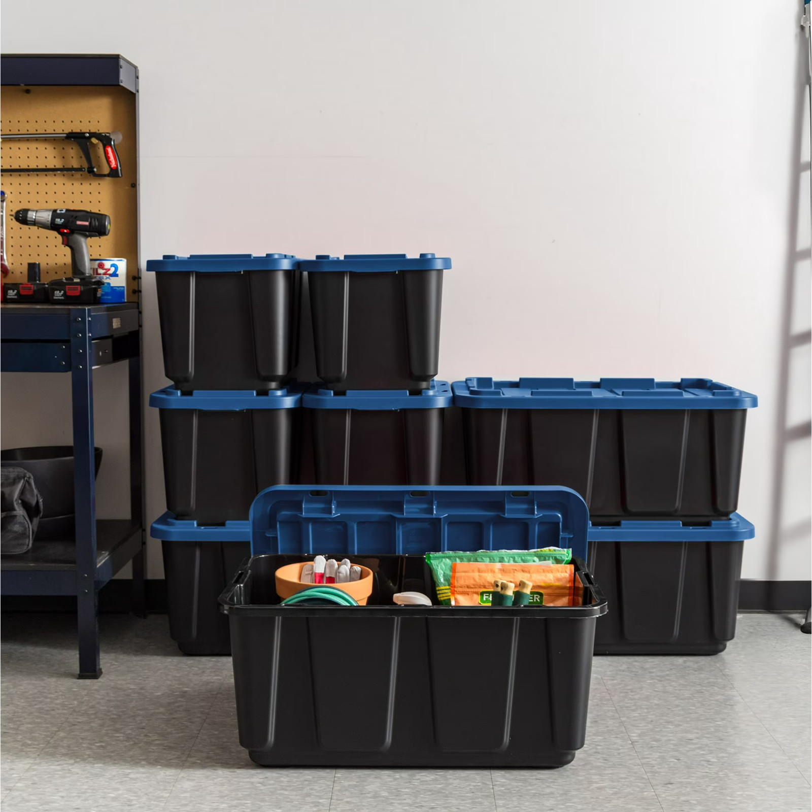 [4 PACK] IRIS 12 Gal Plastic Storage Containers Latching Lids