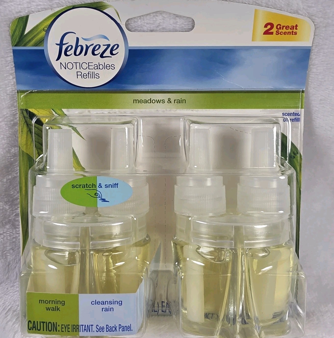 Febreze Noticeables Meadows & Rain Air Freshener 2 Refills 1.75 Oz New READ 2012