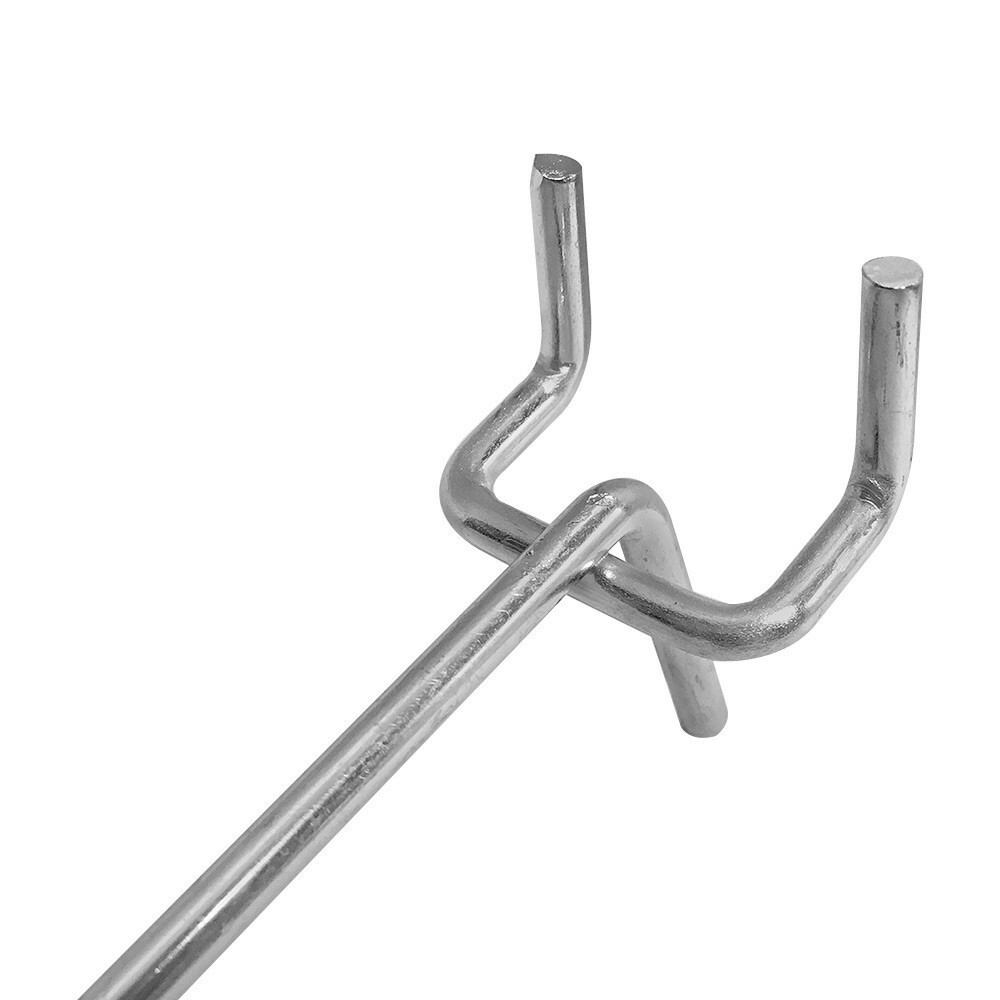 2″,4″,6″,8″ Long Peg Board Shelving Hooks 1/8″ Thick Zinc Steel-PACK 20,PACK 100