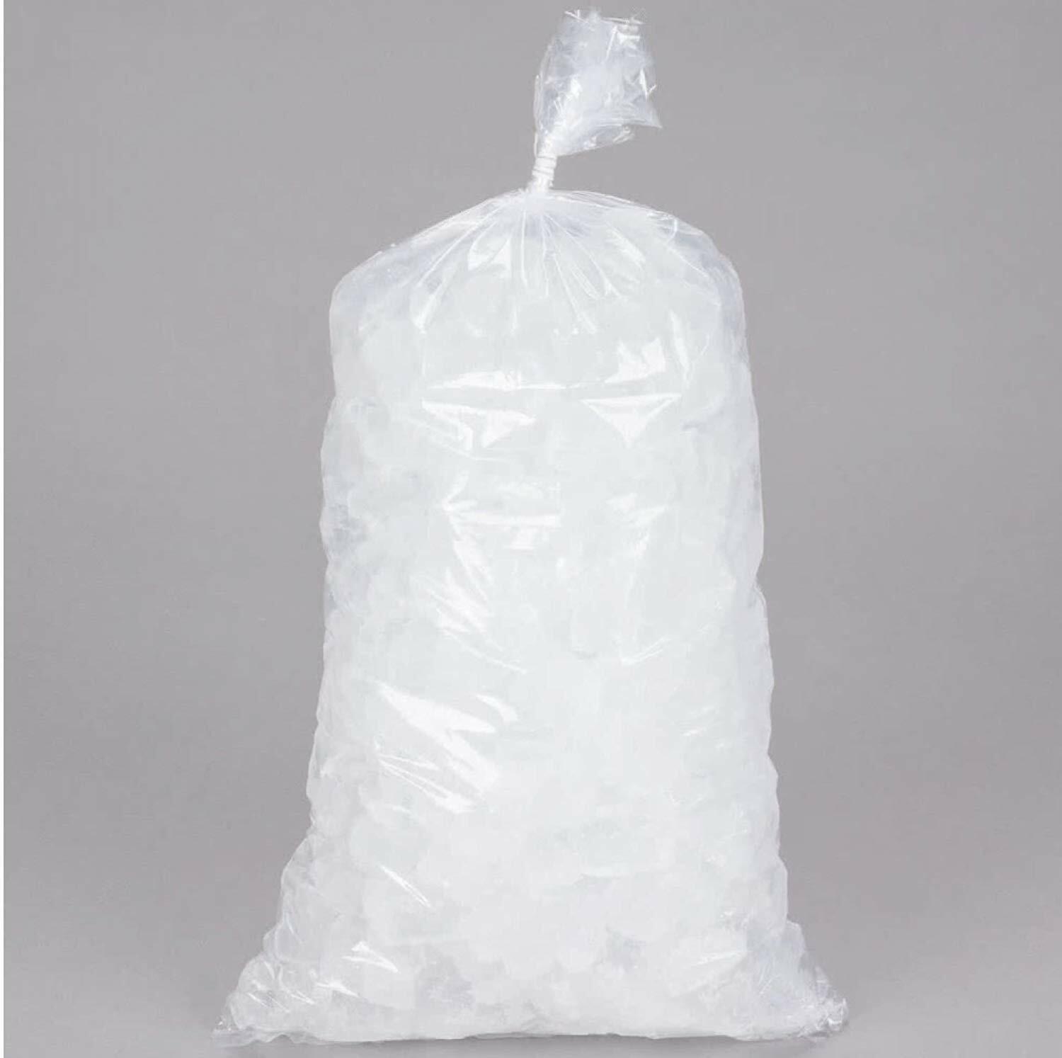 200 Pack – 10 lb. Clear Poly Ice Bags [11 in x 19 in x 1.5 mil]