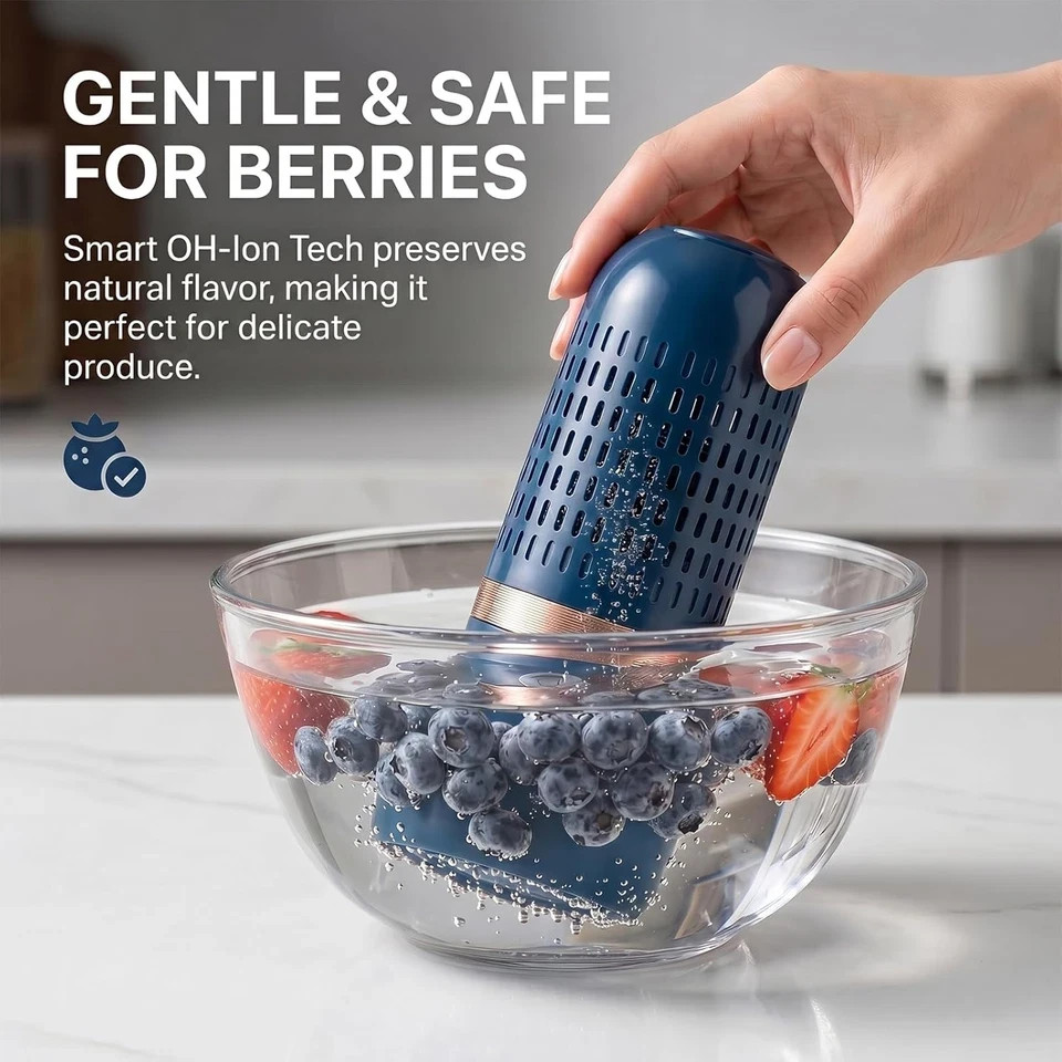 Pure Pod Vegetable Cleaner – Wireless Rechargeable Fruit and Produce Washing Mac