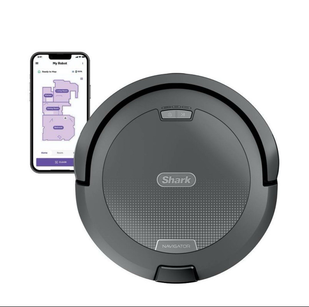Shark Navigator Robot Vacuum with SmartPath Navigation and Self-Cleaning RV2110