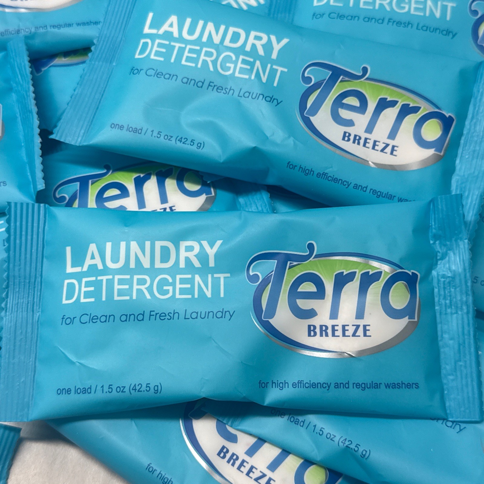 Terra Breeze Single Packet Load Laundry Detergent 20 Units. Travel Or Hotel