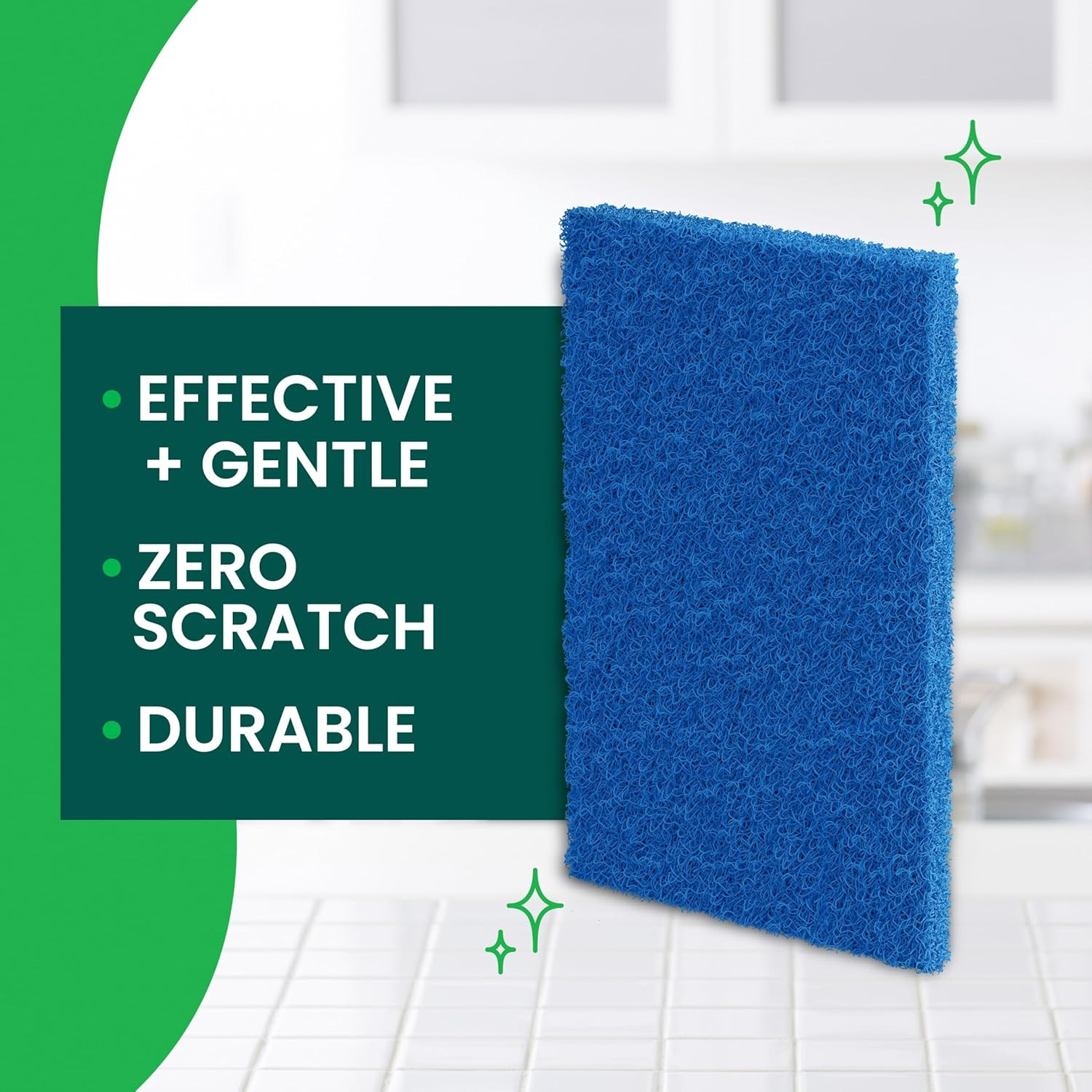 Scotch-Brite Zero Scratch Scouring Pad, 3 Pack | Effective + Gentle Dish Scrubbe
