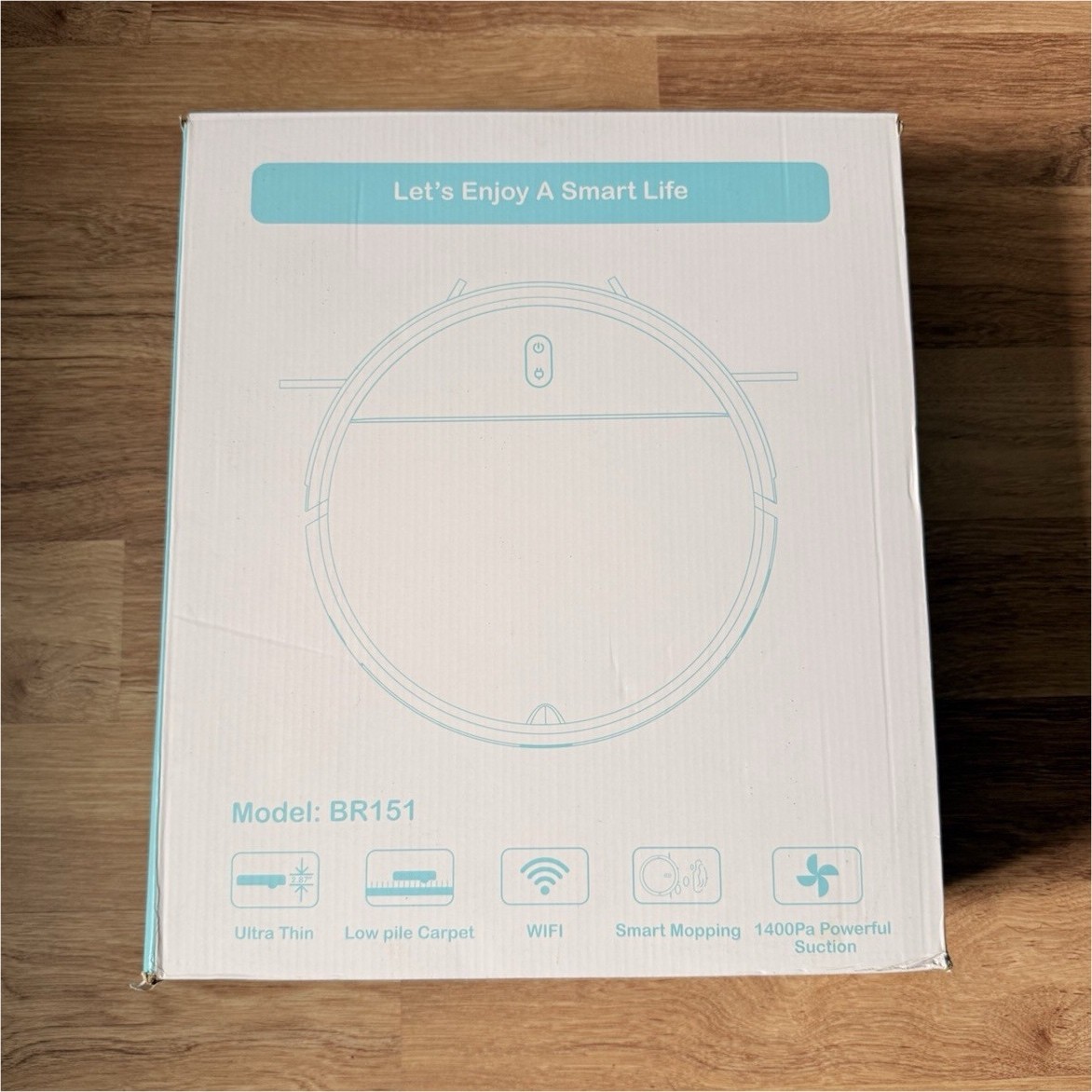 Onson BR151 WiFi Robot Vacuum Mop Cordless 100min 1400Pa Black