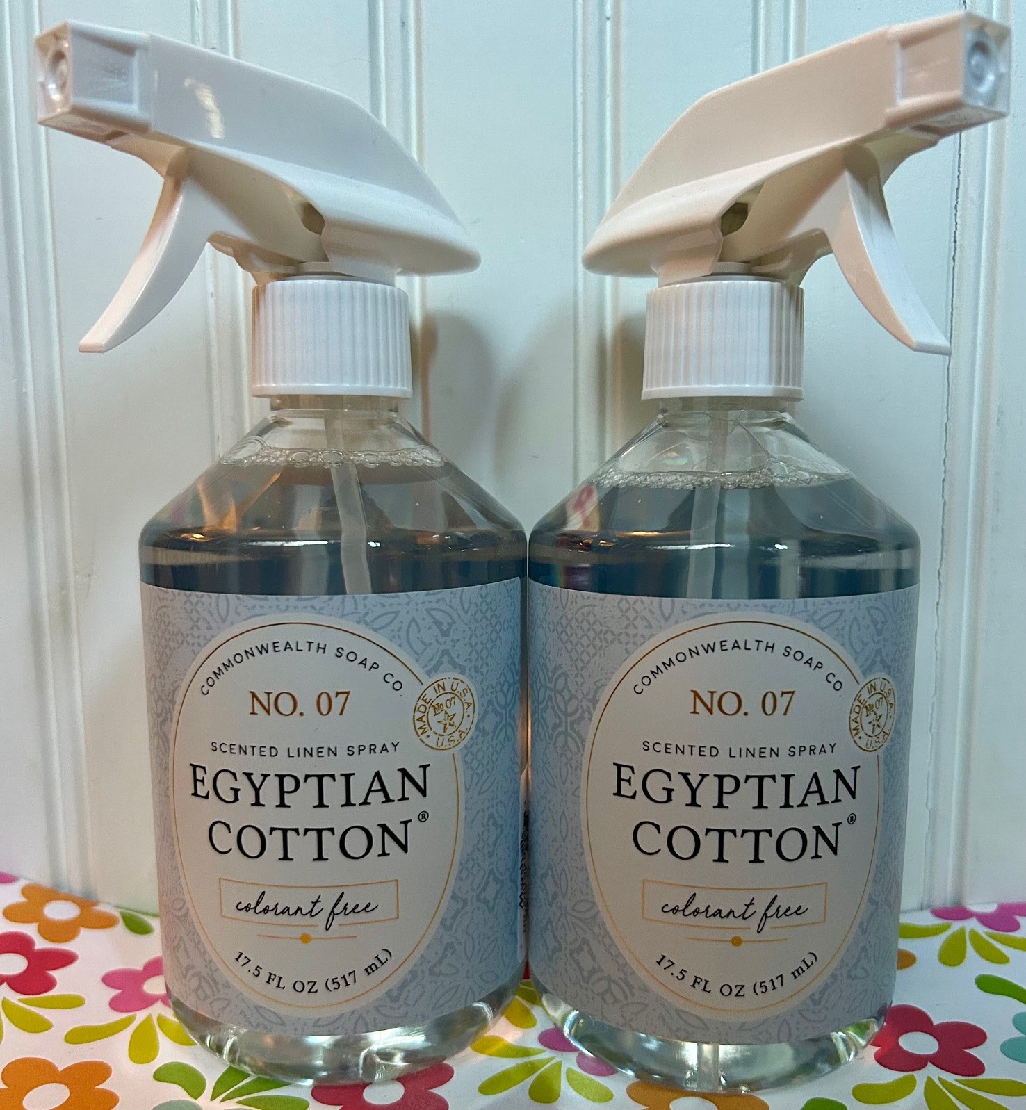 LOT OF 2 CST COMMONWEALTH SOAP CO EGYPTIAN COTTON SCENTED LINEN SPRAY 17.5 oz