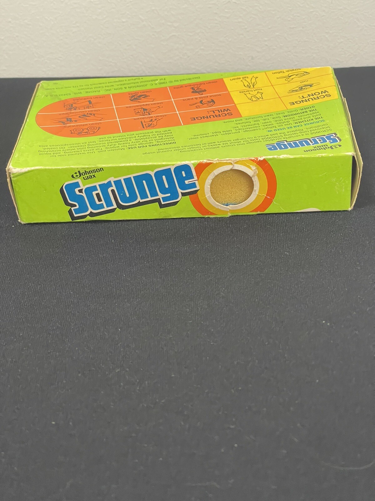Vintage Scrunge Scrubbing Scrubber Scouring Cleaning Cookware Sponge 2 Pack NOS