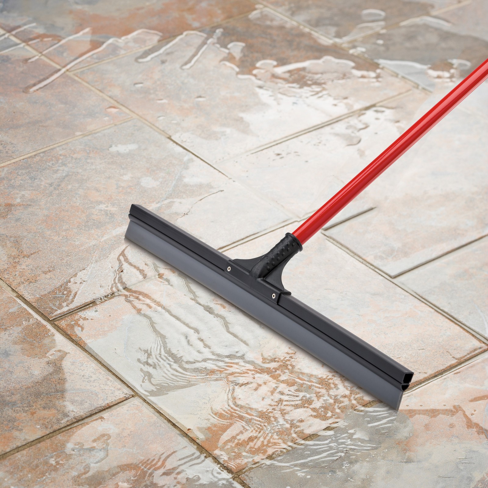 Libman 24in. Soft Rubber Floor Squeegee, 55in.L Handle, Model# 515