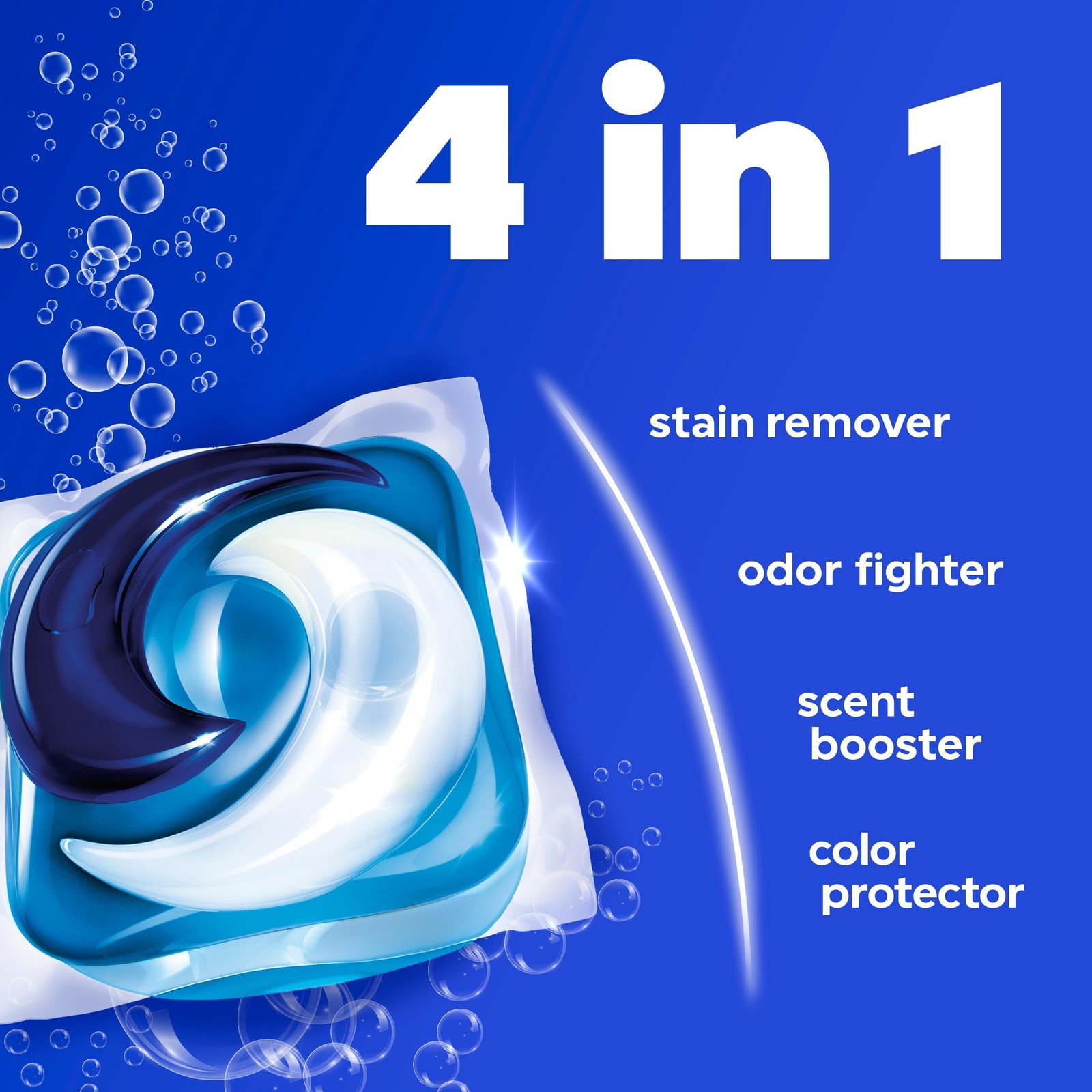 Tide 4-n-1 Ultra Oxi PODS Laundry Detergent Pacs, 57 57 Count (Pack of 1)