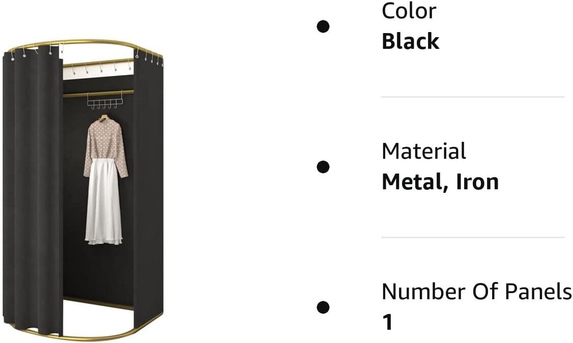 Temporary Changing Room with Shading Curtain – 200x100x95cm Iron Frame