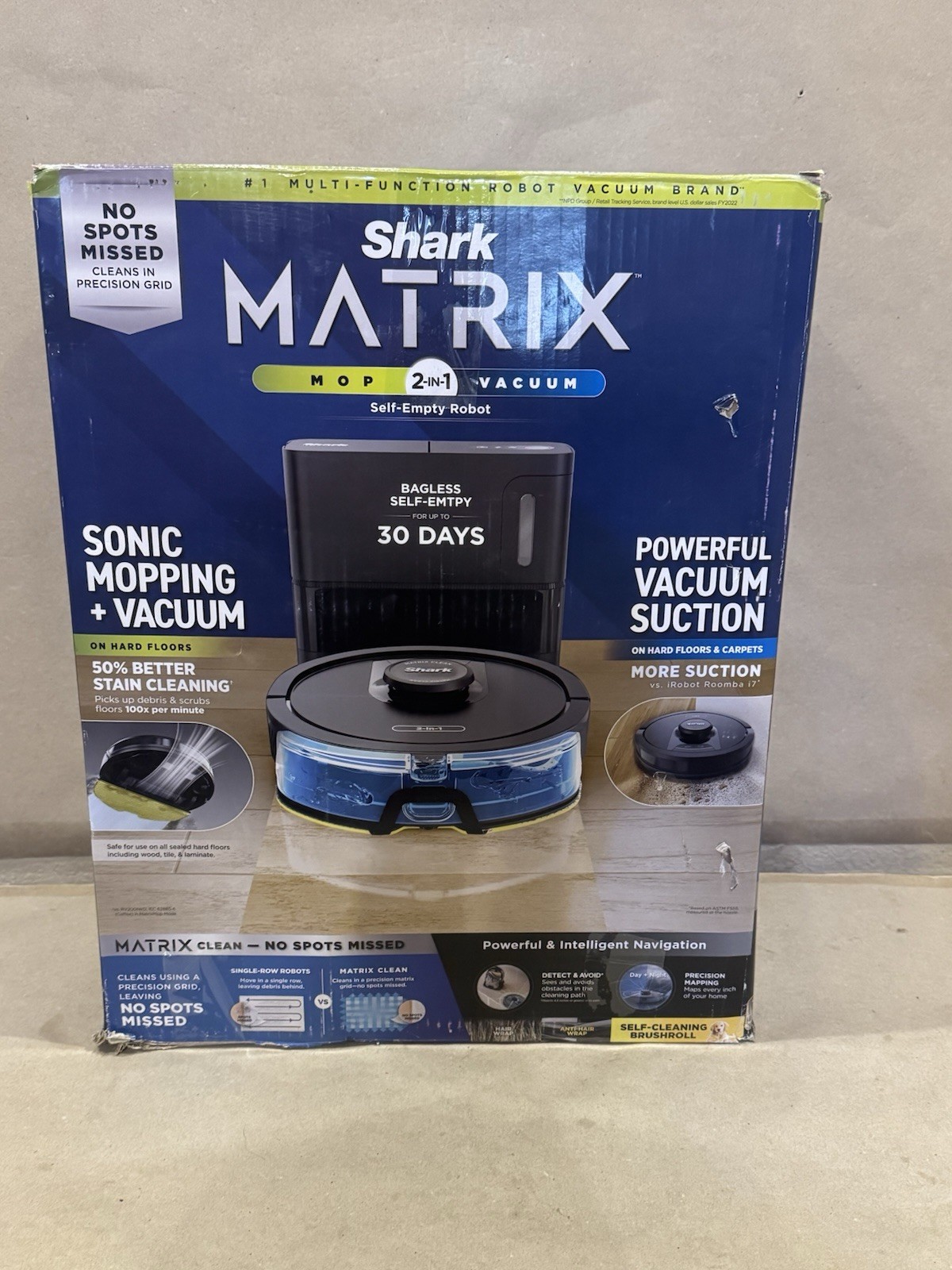 Shark MATRIX 2-in-1 Self-Empty Robot Mop & Vacuum UR2450WS Black