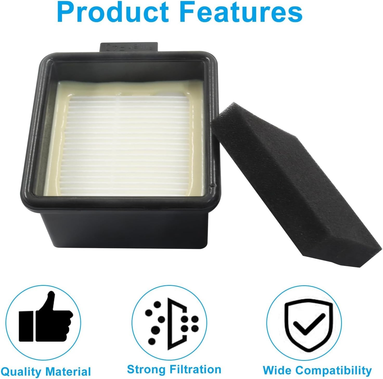 2 Pack HEPA Filter, Compatible Foam Filter Replacement for Easy Lite Cyclonic…