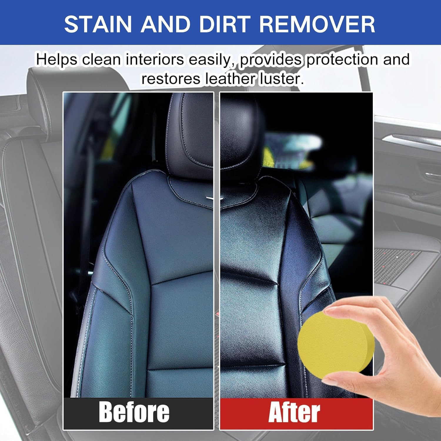 Leader Cleaning and Care Cream, Leather Cleaning Cream for Car Interior, Multifu