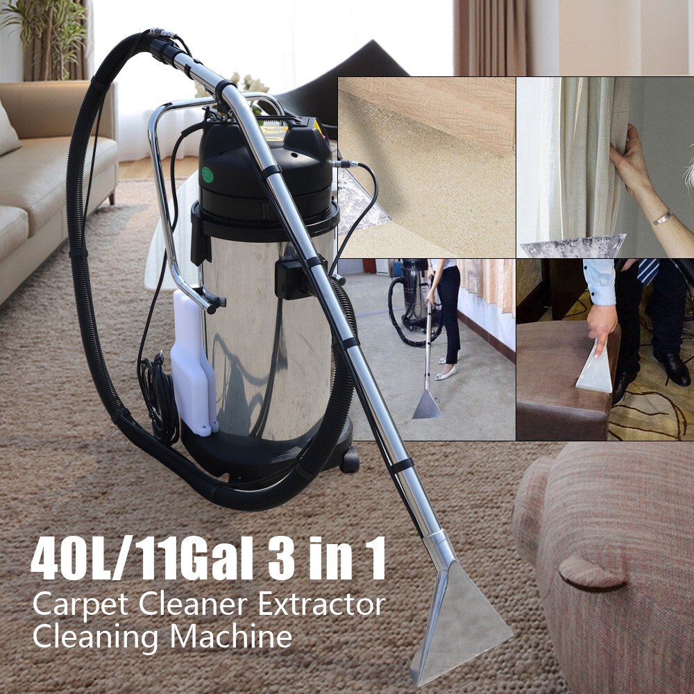 3in1 40L Commercial Carpet Cleaning Machine, Vacuum Cleaner Extractor New