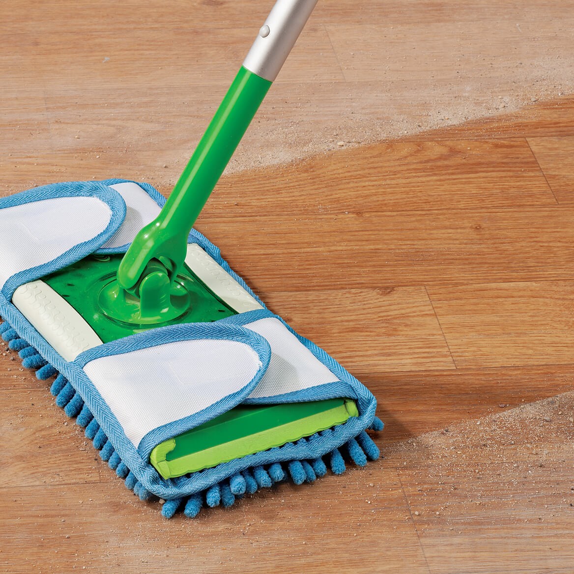 Chenille Mop Pad 2-Pack – Blue – Microfiber – Hard Floor – Reusable – 11 1/4″L x