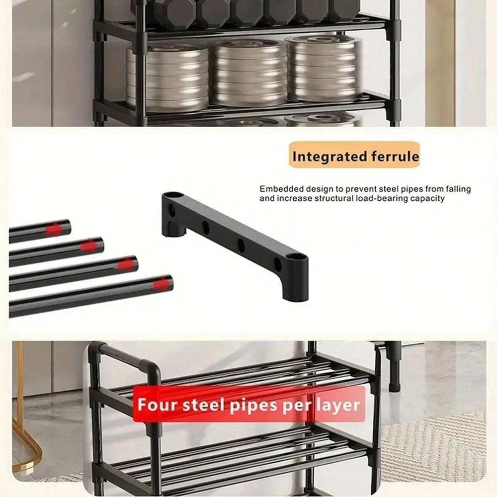 5 Tier Shoe Rack Sturdy Space Saving Shoe Storage Organizer for Home Office