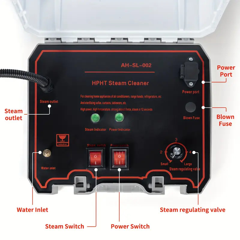 3500W Handheld Car Detailing Cleaning Machine High Temp Steam Cleaner Household