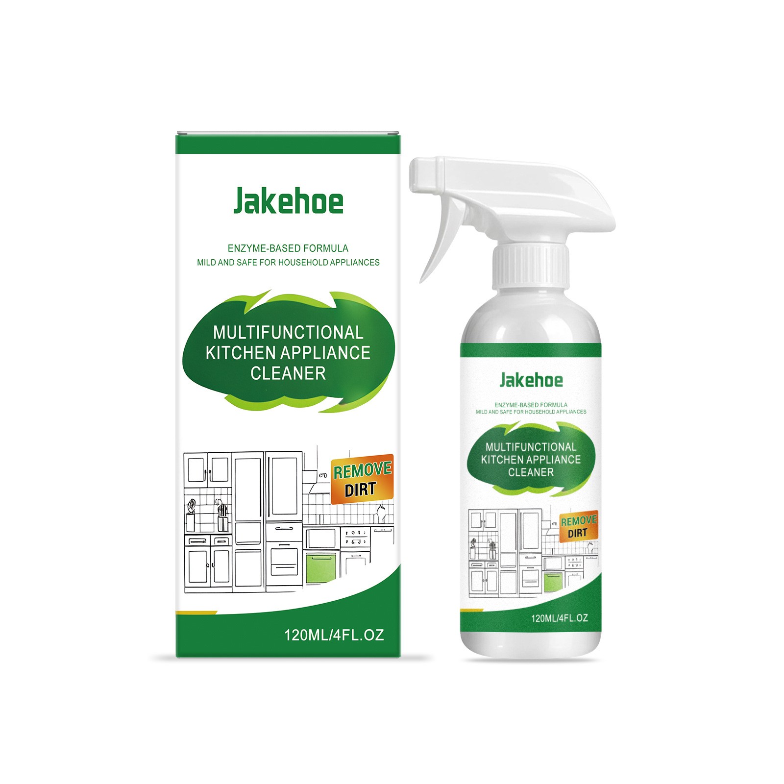 1~5PCS Multifunctional Kitchen Appliance Cleaner, Kitchen Cleaner Spray 120ml