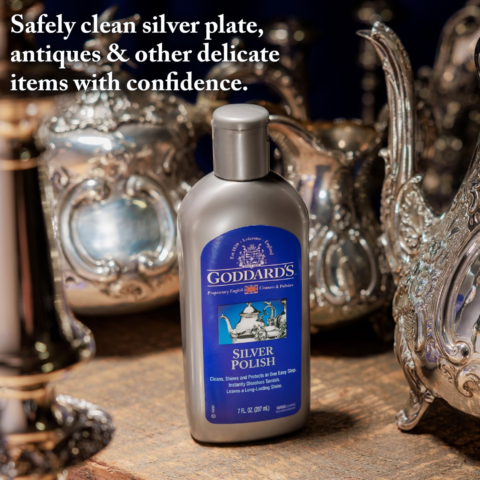 Goddard’s Silver Polish Liquid, Silver Cleaner & Tarnish Remover, 7 oz | Restore