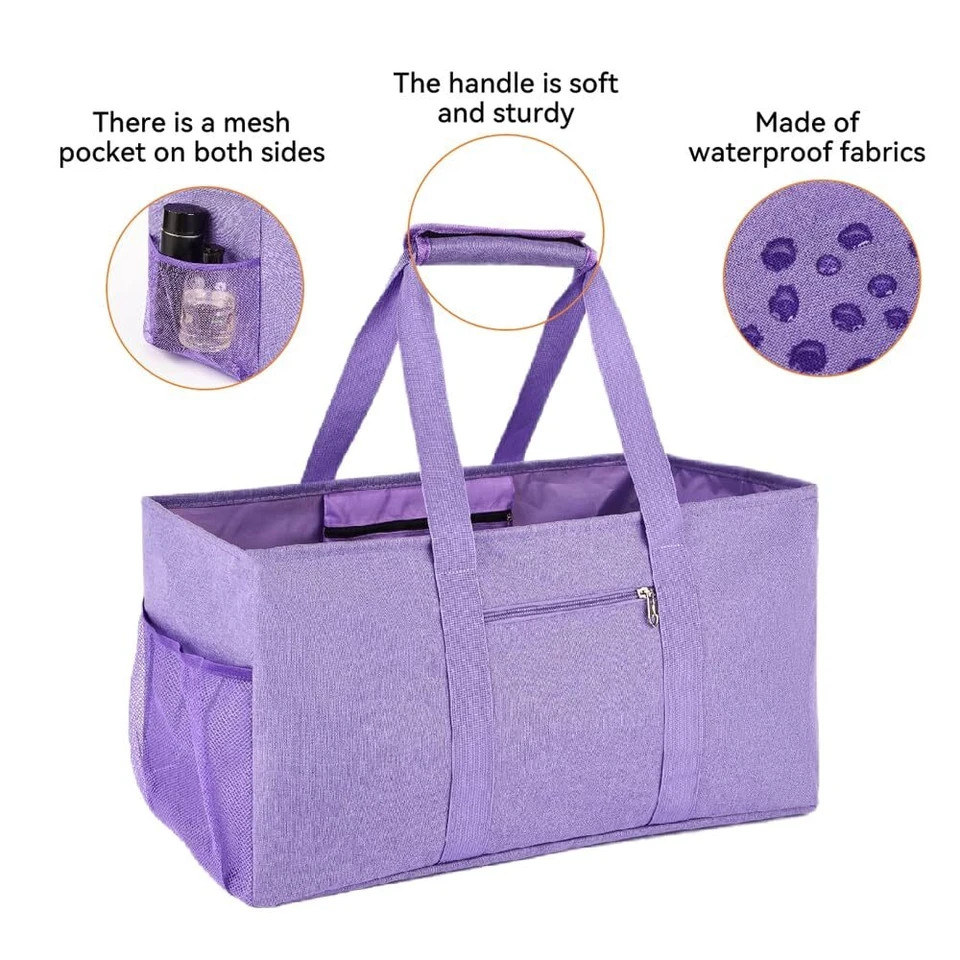 Extra Large Utility Tote BagReusable Shopping Bags with Handles – WaterproofF…