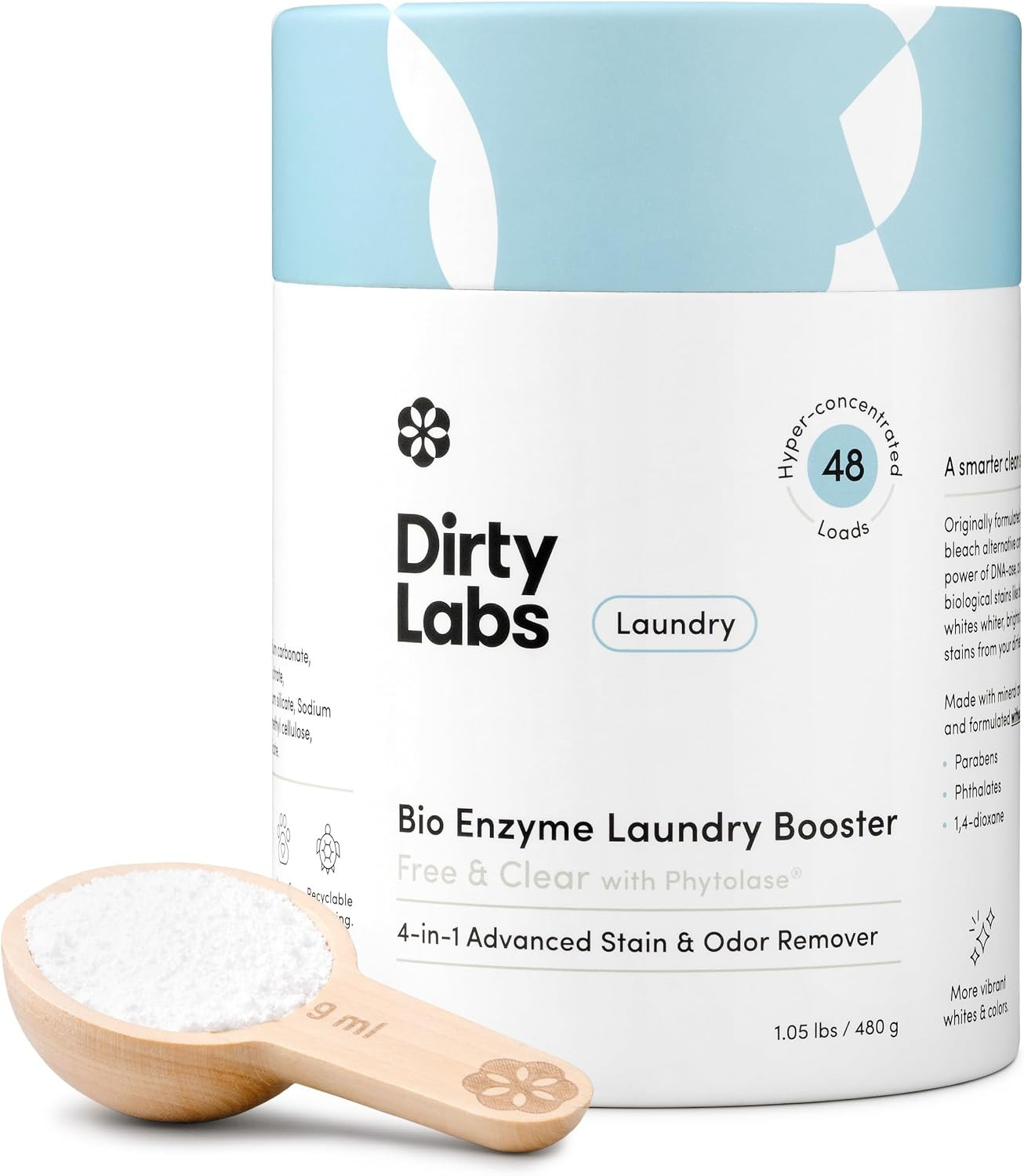 LAUNDRY BOOSTER STAIN ODOR REMOVAL Scent Free Hyper Concentrated 48 Loads 1 lb