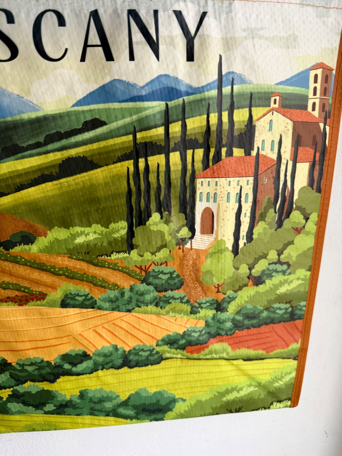 HOMEGOODS REUSABLE LARGE SHOPPING BAG 20″ X 18″ NEW TUSCANY ITALY COUNTRYSIDE