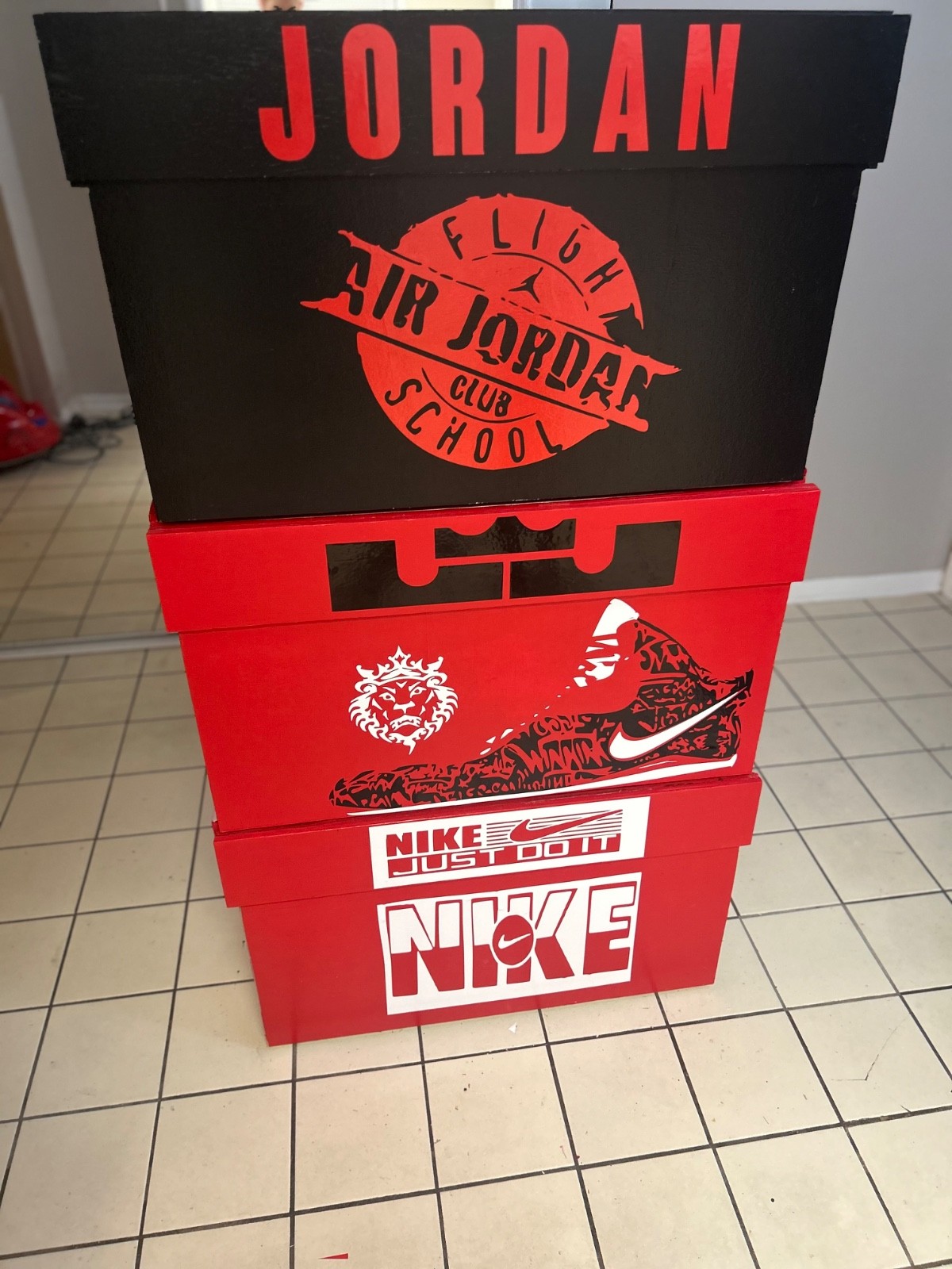 Custom Nike Jordan LeBron Sneaker Storage Box