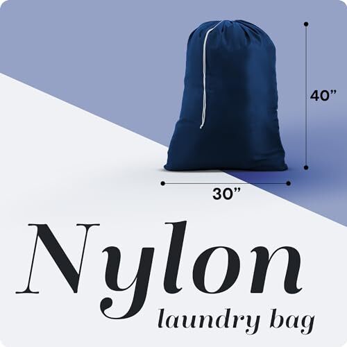 Handy Laundry Nylon Bag – Locking Drawstring Closure and Assorted Colors