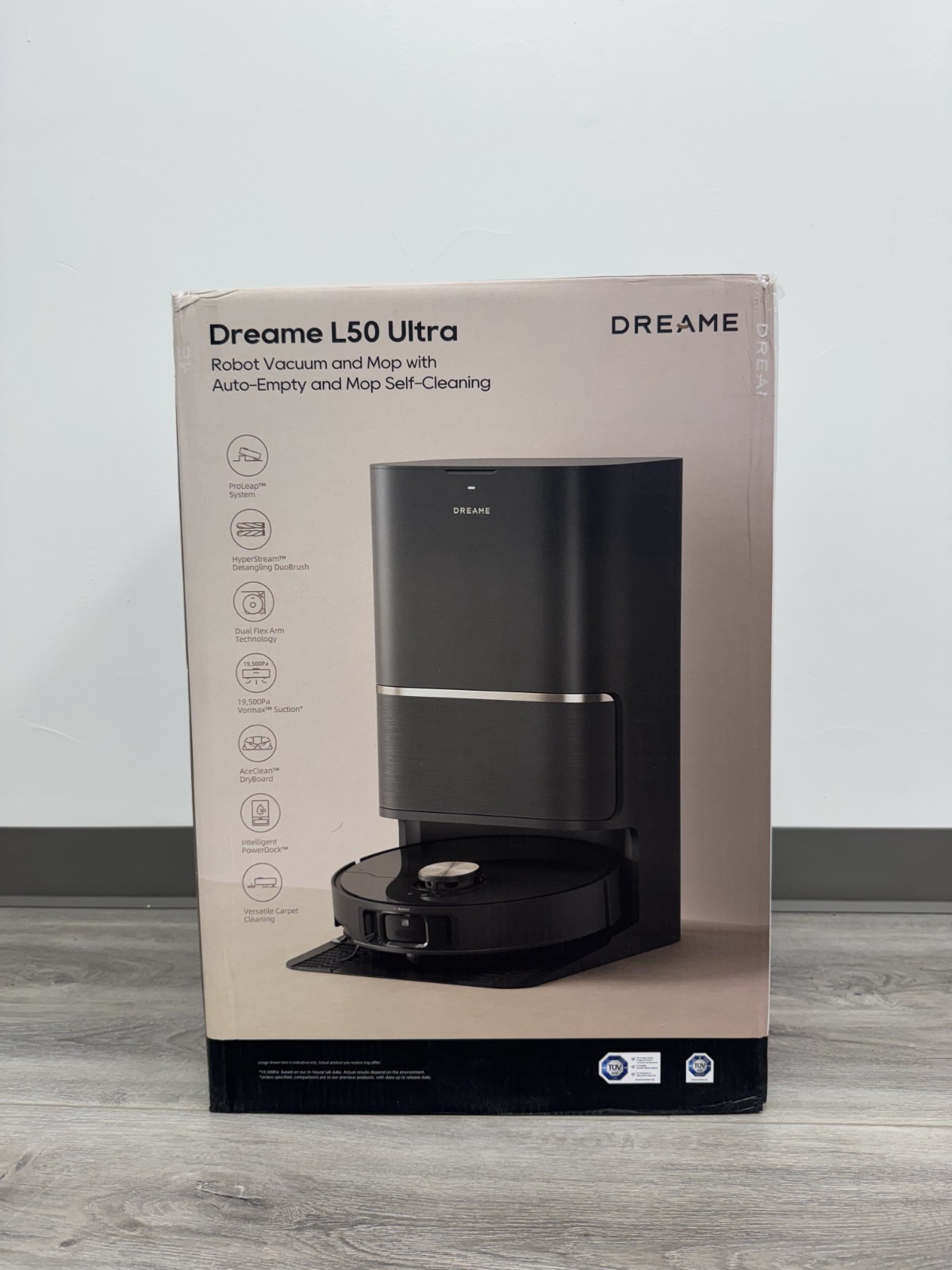 DREAME L50 Ultra Robot Vacuum 19,500Pa Suction Handle High Thresholds – Black