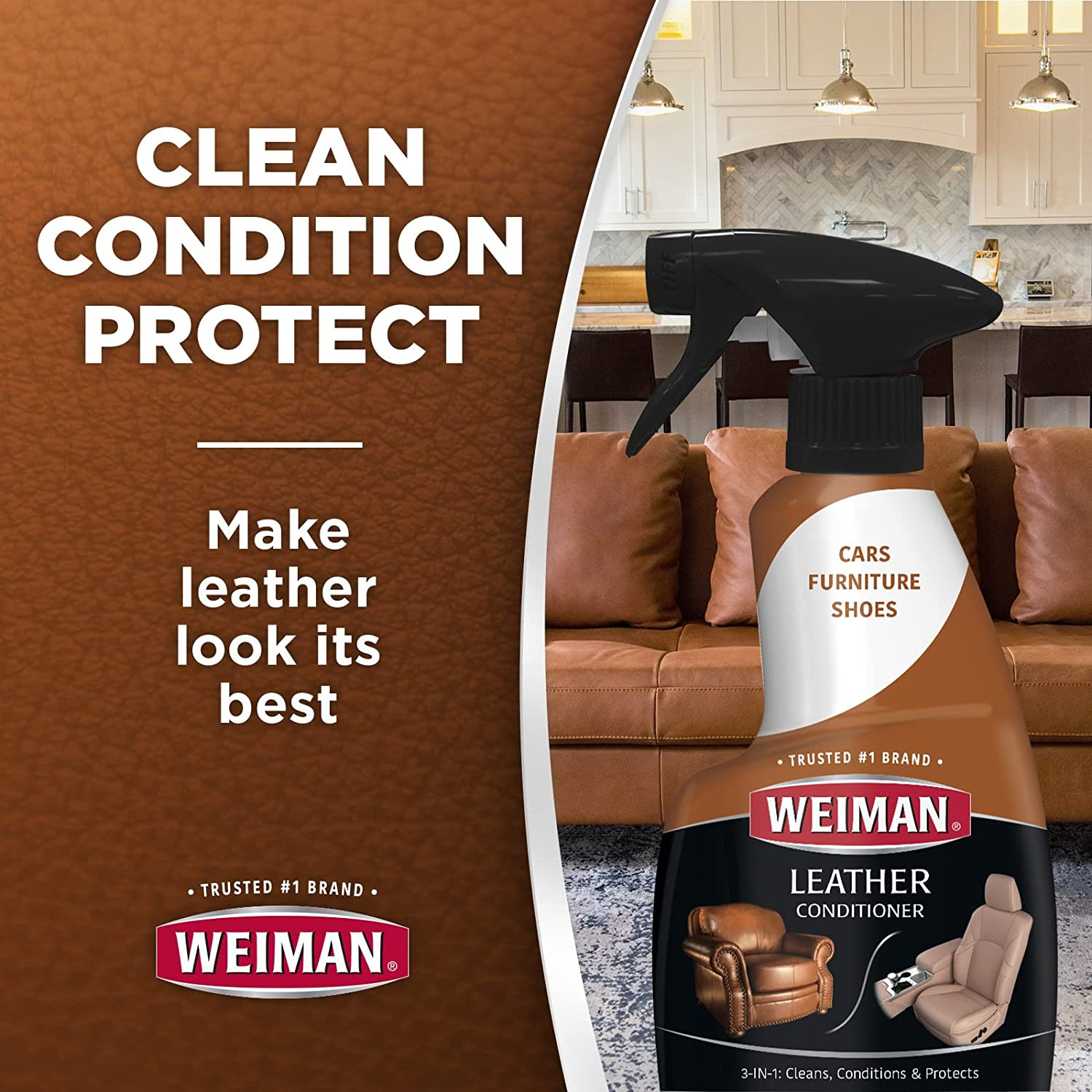 Leather Cleaner and Conditioner for Furniture – Cleans Conditions and Restores L