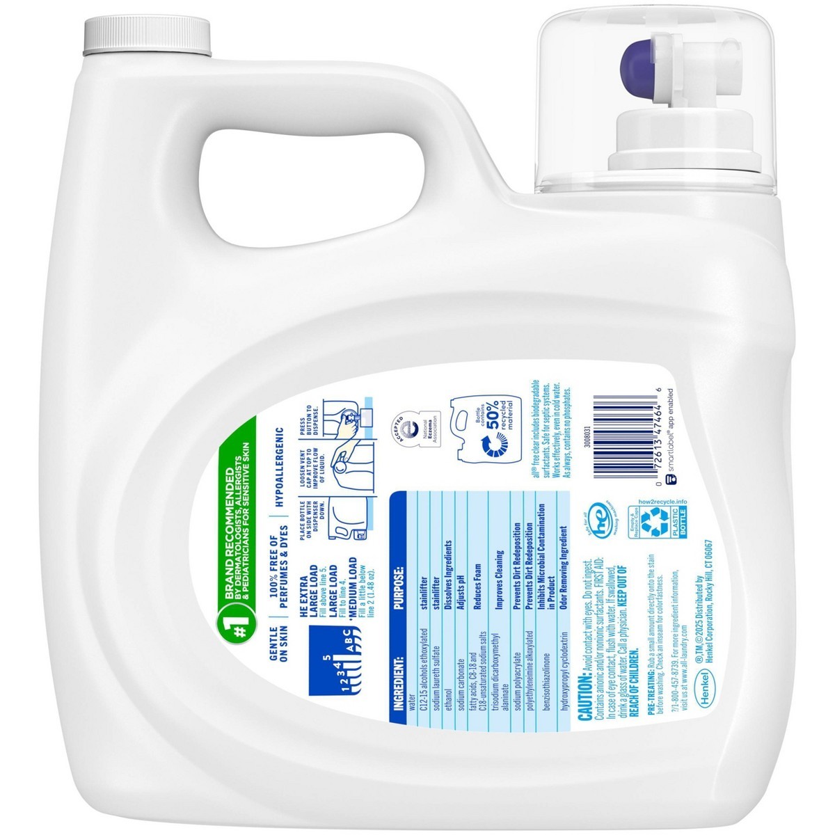 All Ultra Free Clear Odor Relief HE Liquid Laundry Detergent 79 Loads – 118oz