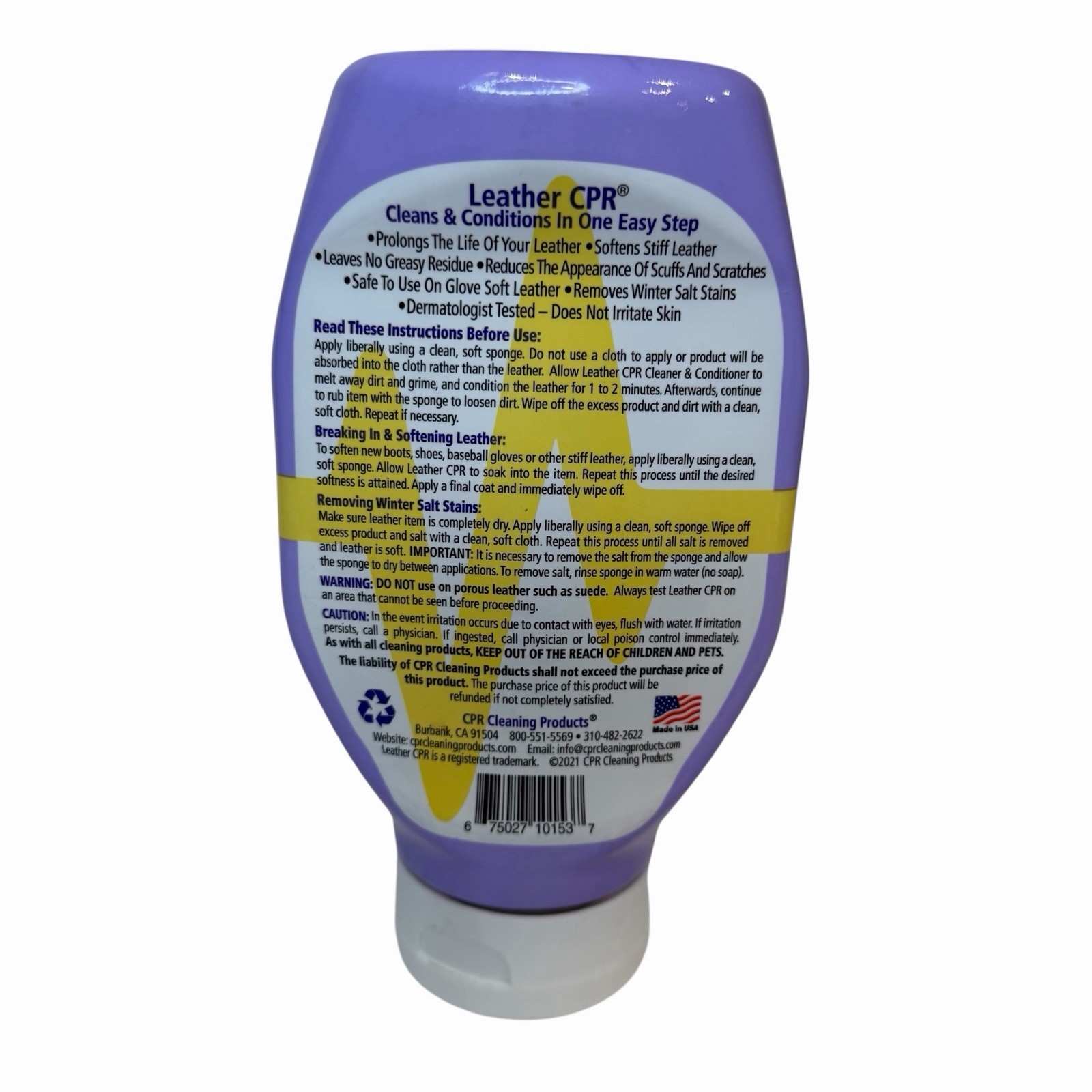 Leather CPR Cleaner & Conditioner 18oz Shoes Jackets Purses Furniture Boots NEW
